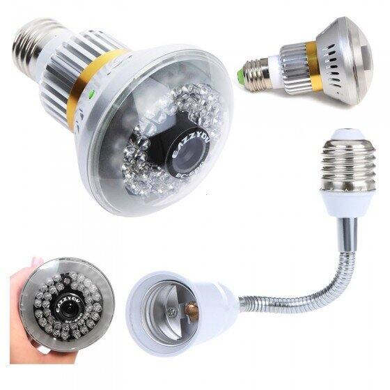 Picture of WIFI IP Bulb Camera with Night Vision and Motion Detection full hd 1080p 4k - Black