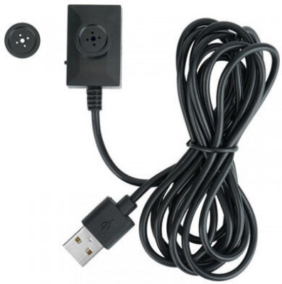 Picture of Wire Button Camera with USB Cable 5MP Black Video recording - Black