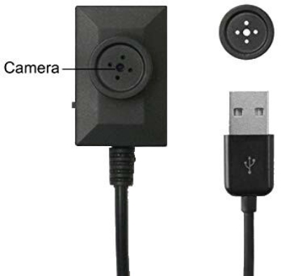 Picture of Wire Button Camera with USB Cable 5MP Black Video recording - Black