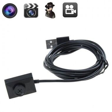 Picture of Wire Button Camera with USB Cable 5MP Black Video recording - Black