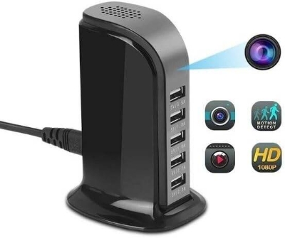 Picture of IP Wifi Camera Charger 5 Ports USB Ultra HD 4K HD Multi Port USB Hub - Black