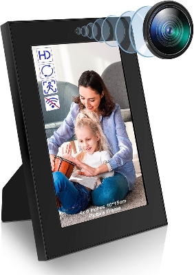 Picture of WiFi Photo Frame 1080P Full HD WiFi Camera_ Real Time View_for Home Office Security Camera_ Nanny Camera with Battery backup - Black