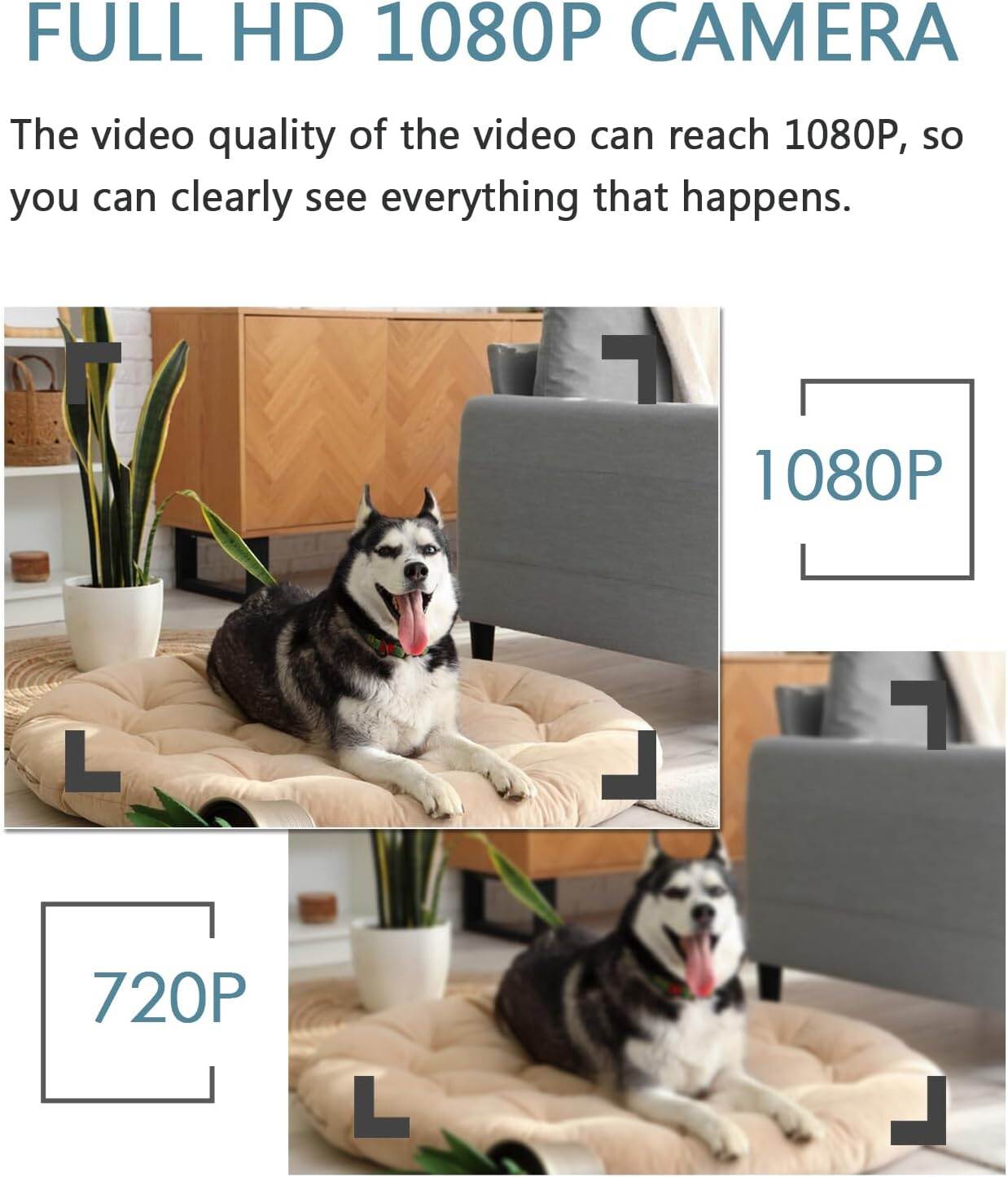 Picture of WiFi Photo Frame 1080P Full HD WiFi Camera_ Real Time View_for Home Office Security Camera_ Nanny Camera with Battery backup - Black