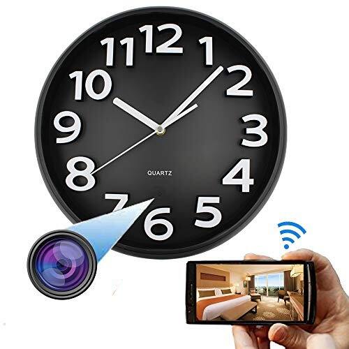 Picture of HD 1080P 4K Wall Clock IP Wifi Camera with battery backup - White