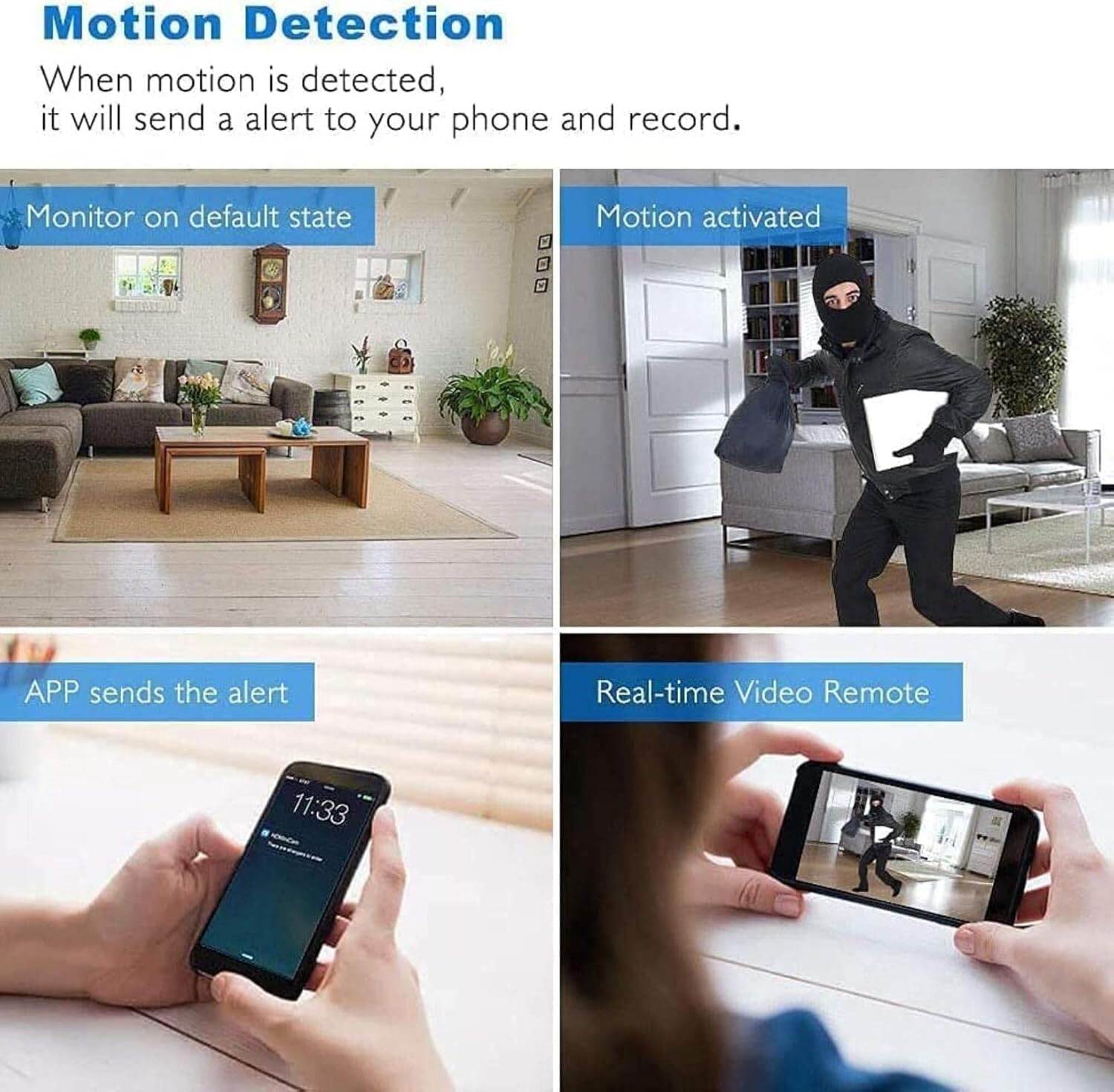 Picture of Wifi ip Camera tissue box Mini Camera with 1080P_ 4K Nanny IP SECURITY Cam with Long Life Battery - Black