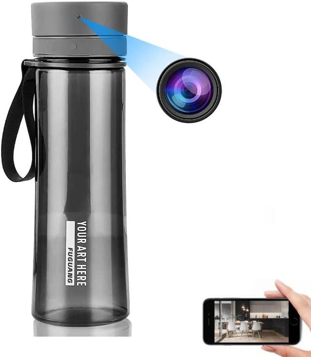 Picture of HD PLUS 1080P HD Water Bottle WiFi Camera Portable Wireless Recording Device with Battery Backup and Remote Viewing - Black