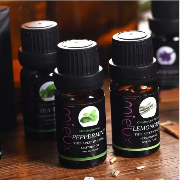 Picture of Essential Oils_ Water Soluble Essential Oils Set for Humidifier_ Diffusers and Home Premium Aromatherapy Oil Gift 6x10ML (Lavender_ Tea Plant_ Peppermint_ Sweet Orange_ Lemon Grass_ Eucalyptus) - Multicolor
