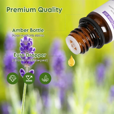 Picture of Essential Oils_ Water Soluble Essential Oils Set for Humidifier_ Diffusers and Home Premium Aromatherapy Oil Gift 6x10ML (Lavender_ Tea Plant_ Peppermint_ Sweet Orange_ Lemon Grass_ Eucalyptus) - Multicolor