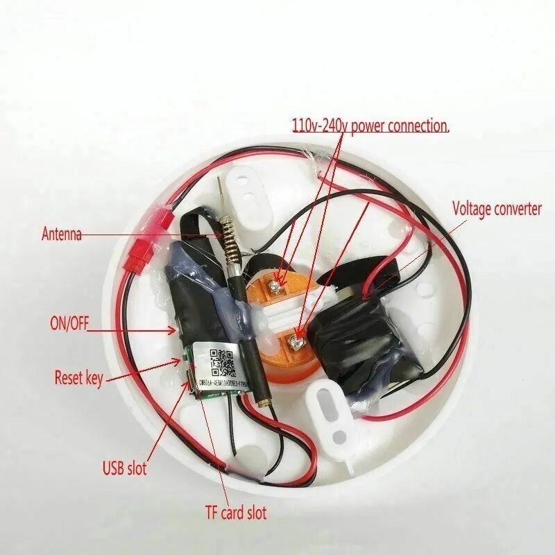 Picture of 1080P HD WIFI IP Lamp Holder Type Security Camera Support APP Remote Viewing camera - White (64GB)