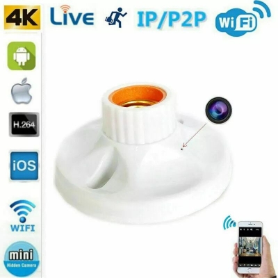 Picture of 1080P HD WIFI IP Lamp Holder Type Security Camera Support APP Remote Viewing camera - White (64GB)