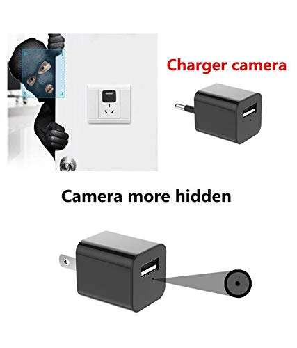 Picture of 1080P HD Camera Charger Home Security Mini WiFi Camera Power Plug Wall Adapter Nanny Cam Wireless - Black