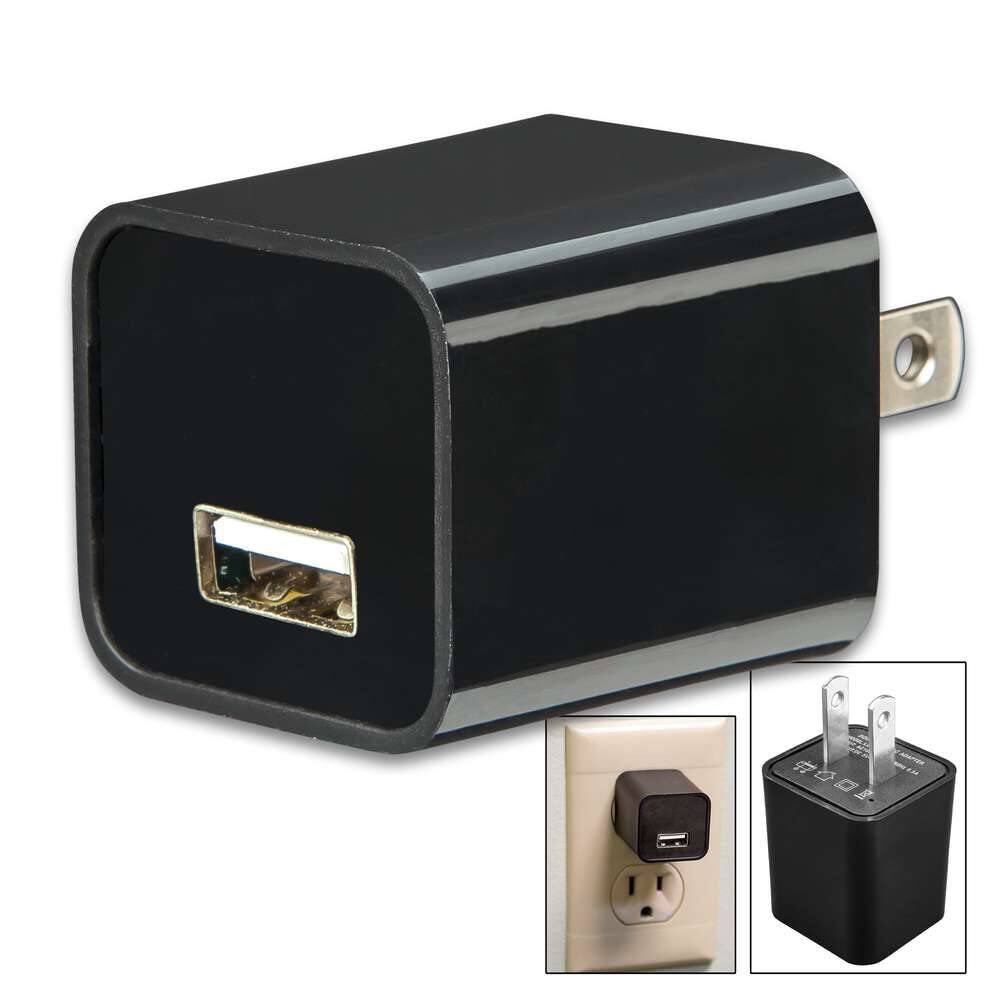 Picture of 1080P HD Camera Charger Home Security Mini WiFi Camera Power Plug Wall Adapter Nanny Cam Wireless - Black