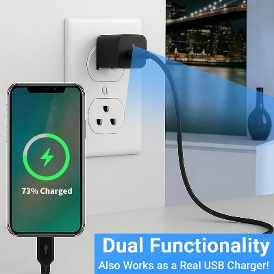 Picture of 1080P HD Camera Charger Home Security Mini WiFi Camera Power Plug Wall Adapter Nanny Cam Wireless - Black