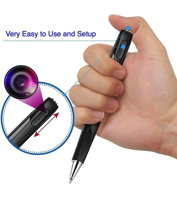Picture of W8 Pen Camera 1080P Pocket Video Recorder Security Mini Body HD DVR cam - Black