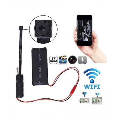 Picture of Full HD 1080P Wifi ip P2P Module Mini DV DVR Wireless IP Surveillance Security Ribbon Camera - Black (64GB)