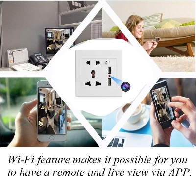 Picture of WiFi Mini Socket Camera WiFi Socket ip Camera Camera - White