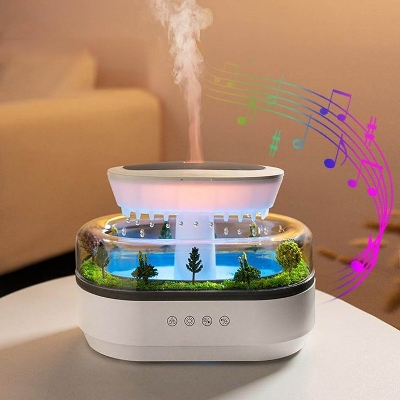 Picture of Rain Cloud Aroma Diffuser Small Air Humidifiers Water Drip Micro Landscape Essential Oils Ultrasonic Diffuser With 7 Night Light Landscape Essential