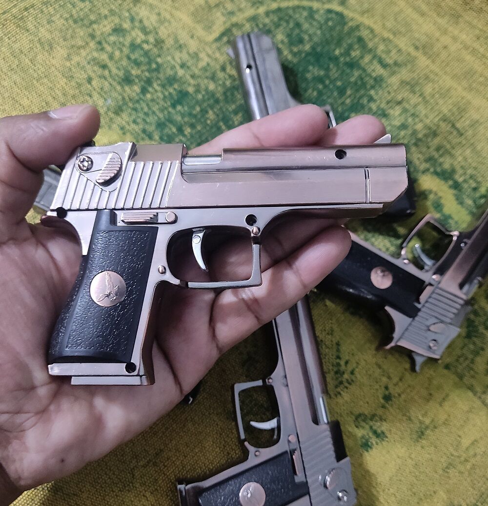 Picture of Large Metal Real Style Desert Eagle Windproof Gas Lighter 