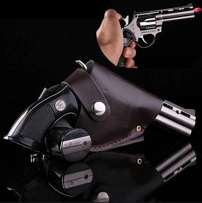 Picture of Refillable Lighter Red FlameInflatable CigGun Lighter gas - Black