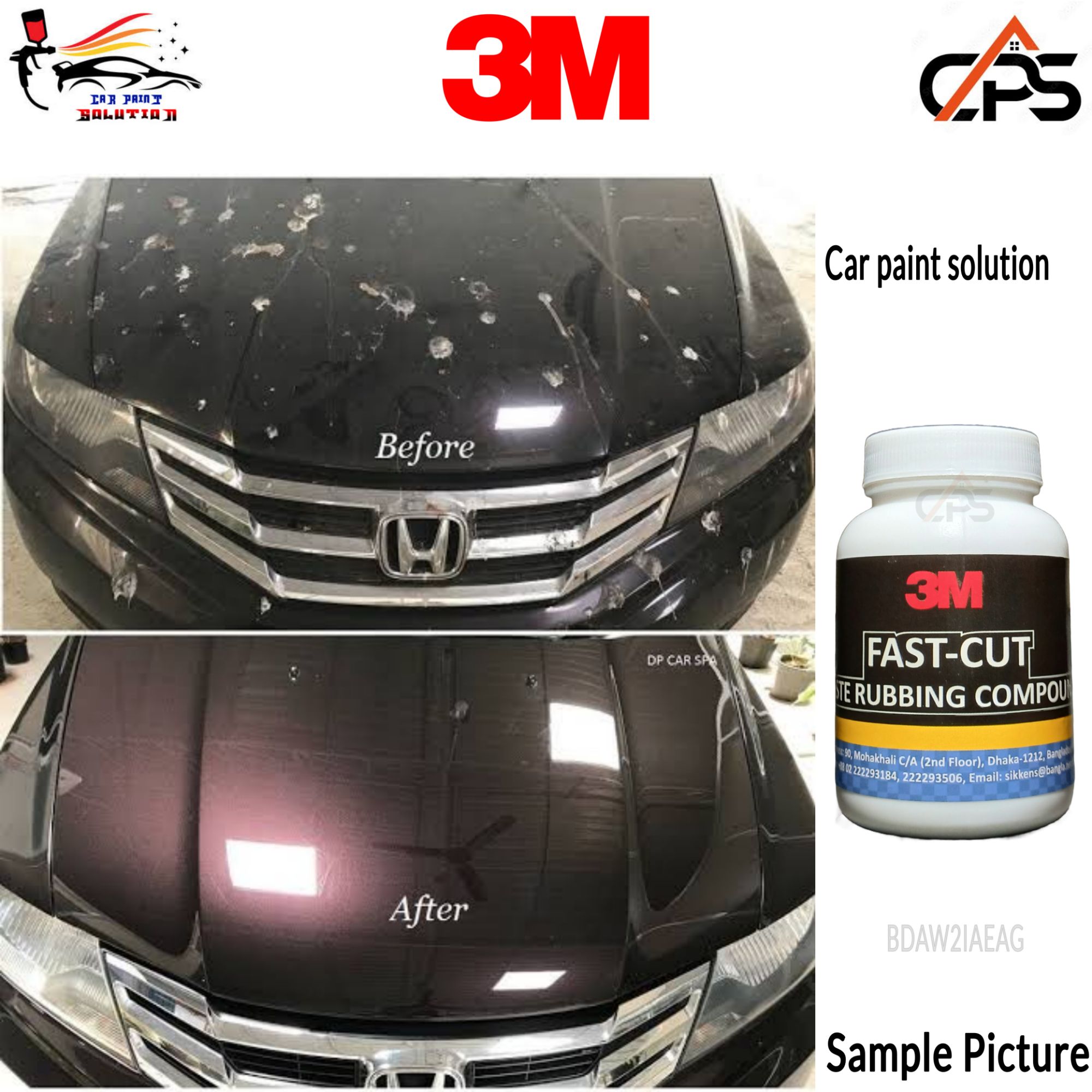 Picture of Unique Make - 3M Fast -Cat Paste Rabbing Compound/Cutting Polish/Car Polish/3M Polish/Polish - Car Accessories - Sustainable Option White