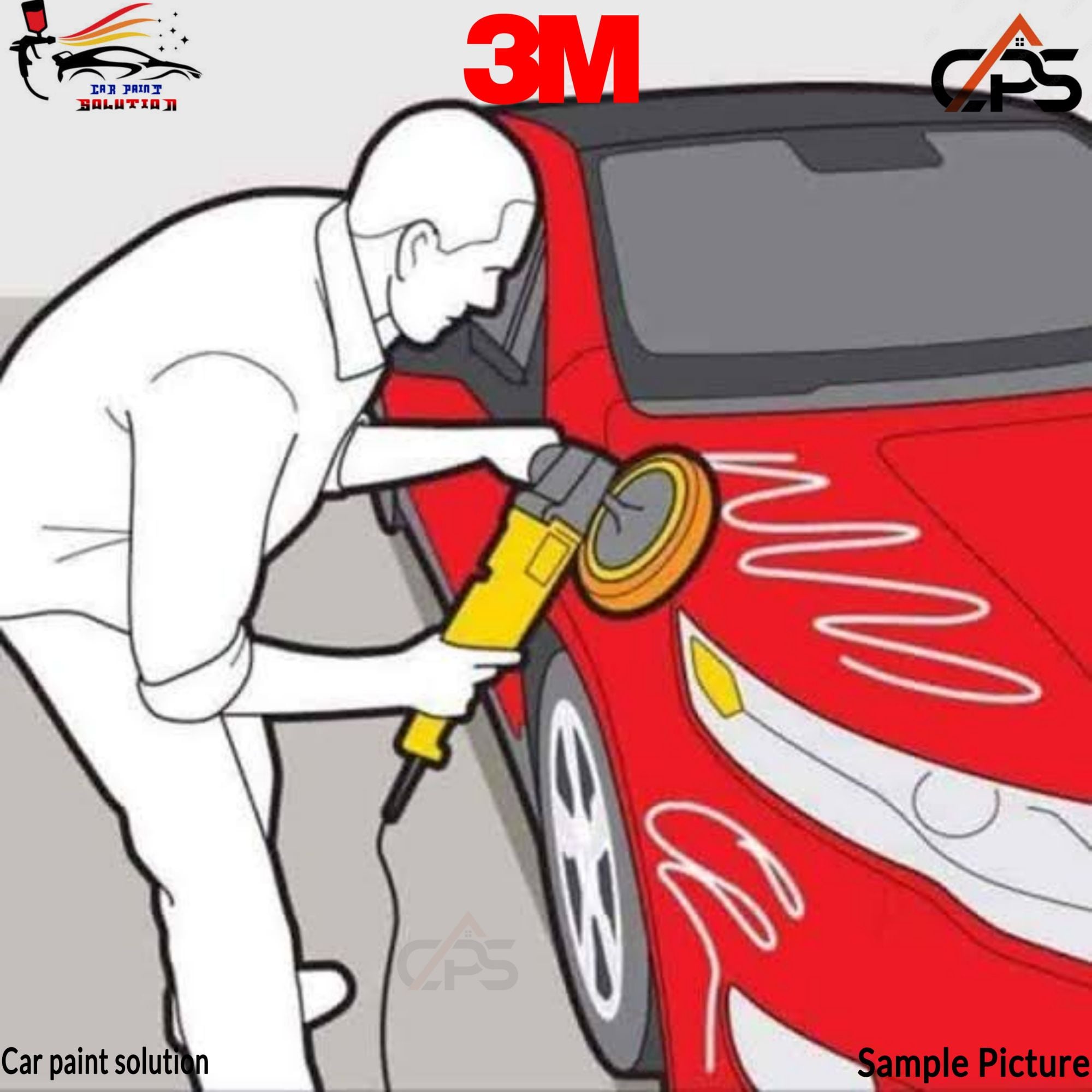 Picture of Unique Make - 3M Fast -Cat Paste Rabbing Compound/Cutting Polish/Car Polish/3M Polish/Polish - Car Accessories - Sustainable Option White