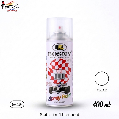 Picture of Bosny 190 Clearcoat spray for painting, Bosny lacquer spray, Clear, Bosny spray clear, Bosny spray paint clear, Bosny 190