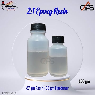 Picture of 2:1 Clear Epoxy Resin With Hardener - 100 gm, Epoxy Resin, Resin