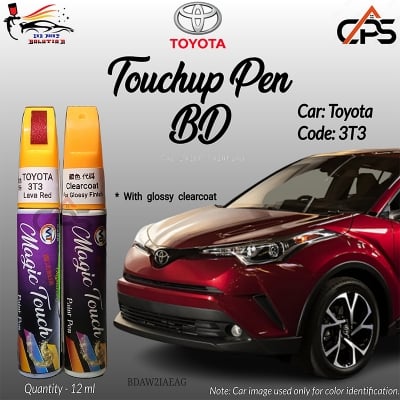 Picture of Toyota 3T3 Touchup Pen, Lava Red, Touchup Pen, Touchup Paint Pen, 3T3 Original Car Paint, Car Paint, Magic Touch Paint Pen, Scratch repair pen.