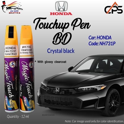 Picture of Honda NH731P Touchup Pen, Touchup Pen, Touchup Paint Pen, Car Paint Scratch Remover Pen, NH731P, Car Paint, Crystal Black