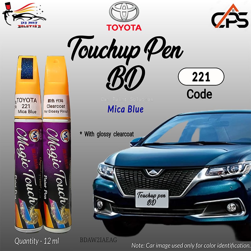 Picture of Toyota 221 Touchup Pen, Touchup Pen, Mica blue, Mica blue color, Touchup Paint Pen, Car Paint Scratch Remover Pen, 221