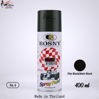 Picture of Bosny Matt Black Spray Paint (400 ml, Flat Black), Bosny spray paint, Bosny matte black, Spray paint, Paint, Bosny