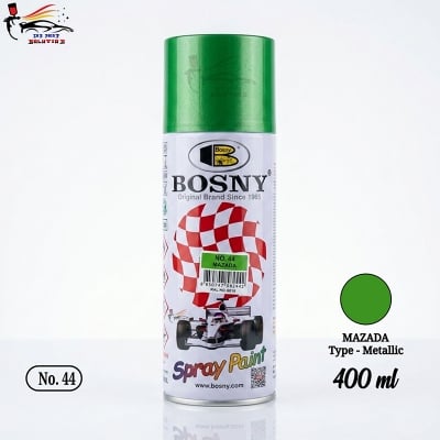 Picture of Bosny spray paint green metallic color for car and motorcycle, Aerosol Spray Paint (400 ml, Mazada green color), Bosny spray paint, Bosny Green, Spray paint, Paint, Bosny,  Green metallic color, Bosny 44