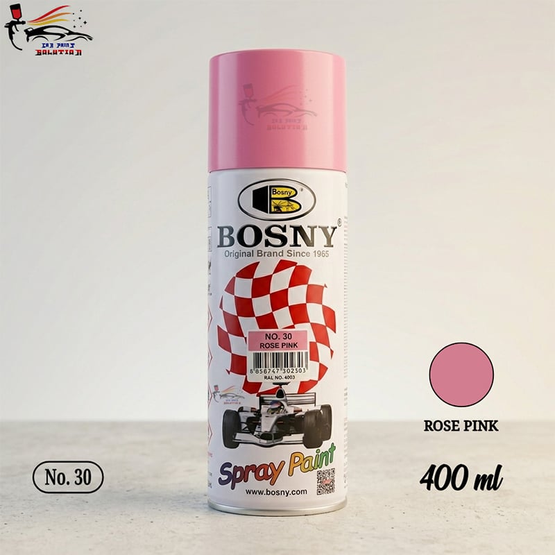 Picture of Bosny spray paint Rose Pink color for car and motorcycle, Aerosol Spray Paint, Bosny spray paint, Bosny Rose Pink, Spray paint, Paint, Bosny, Pink, Pink color, Rose ponk color, Bosny 30