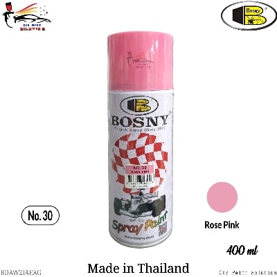 Picture of Bosny spray paint Rose Pink color for car and motorcycle, Aerosol Spray Paint, Bosny spray paint, Bosny Rose Pink, Spray paint, Paint, Bosny, Pink, Pink color, Rose ponk color, Bosny 30