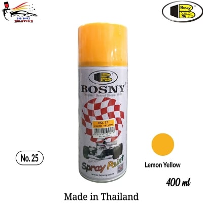 Picture of Bosny spray paint lemon yellow color for painting, Aerosol Spray Paint, Bosny spray paint, Bosny Lemon Yellow, Spray paint, Paint, Bosny, Lemon Yellow Color, Yellow, Lemon Yellow Color, Bosny 25