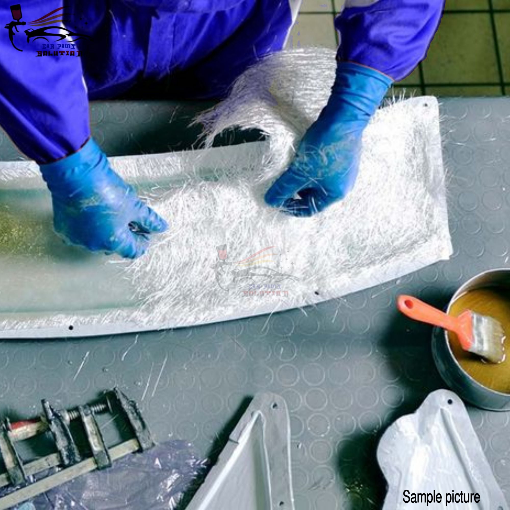 Picture of Chopped Fiberglass mat 350 GSM 500gm for automotive repairs, Fiberglass, Fiberglass for resin works.