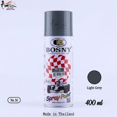 Picture of Bosny spray paint for painting, Light grey color, Bosny Light grey spray, Light Grey color, Bosny spray paint, Bosny 34, Grey color