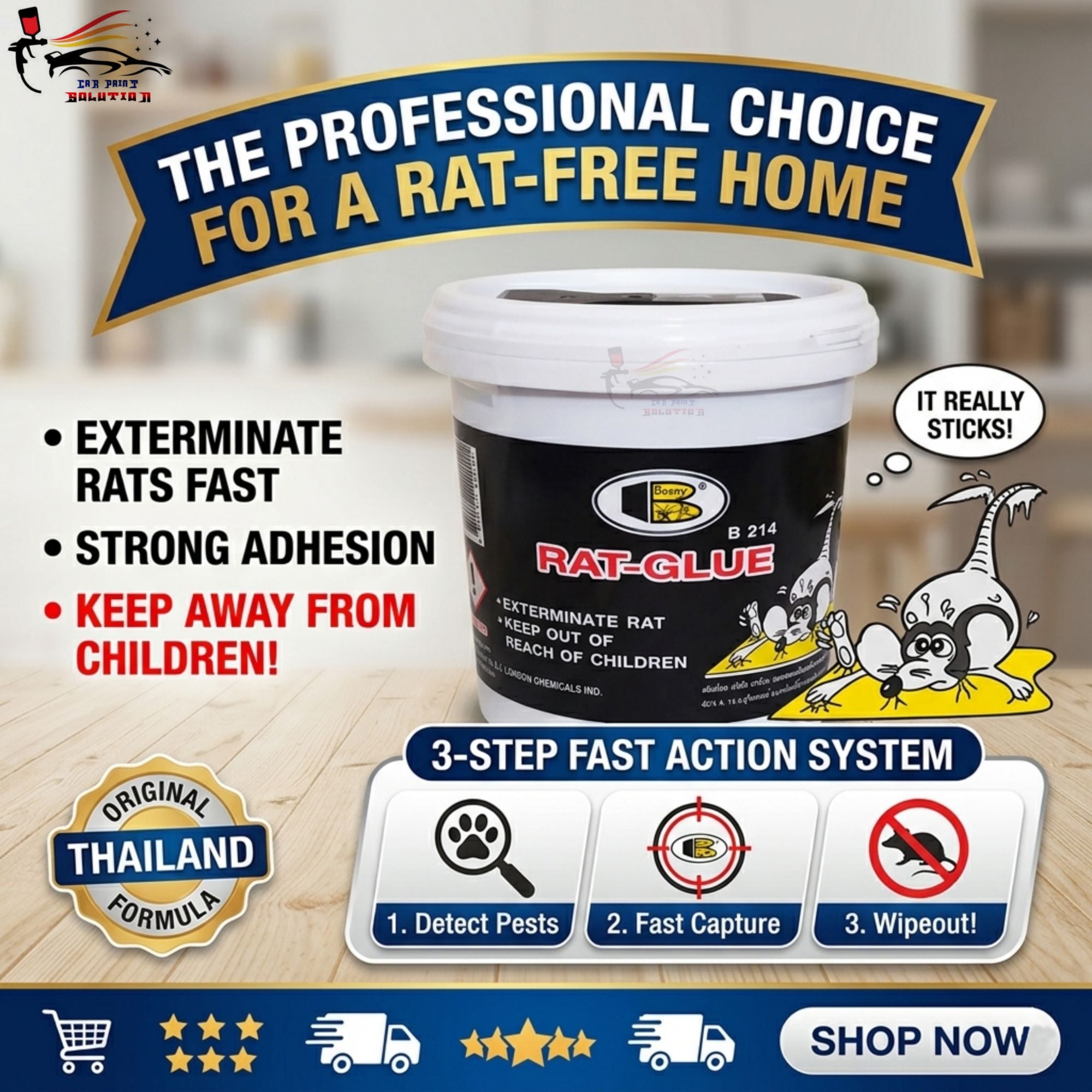 Picture of Bosny Rat Trapping Glue 400 ML, Bosny Rat Glue, Rat Glue