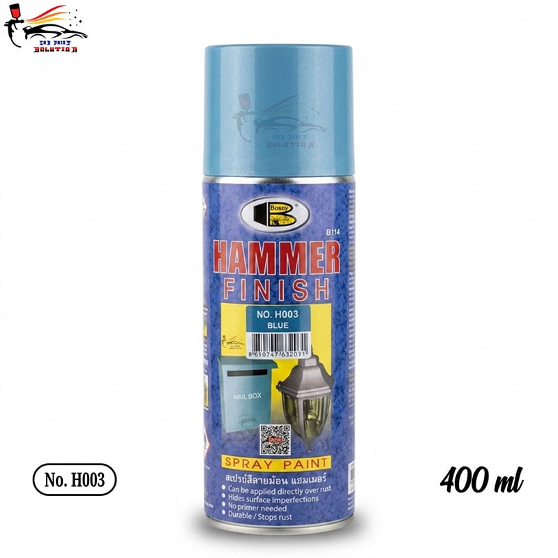 Picture of Bosny Hammer Finish Spray Paint For Painting, Bosny Green/Blue/Silver/Black Hammer Finish Spray Paint, Bosny Hammer Finish, Spray Paint, Paint, Bosny,  Hammer Finish Color, Bosny H001, H002, H003/H004/H005