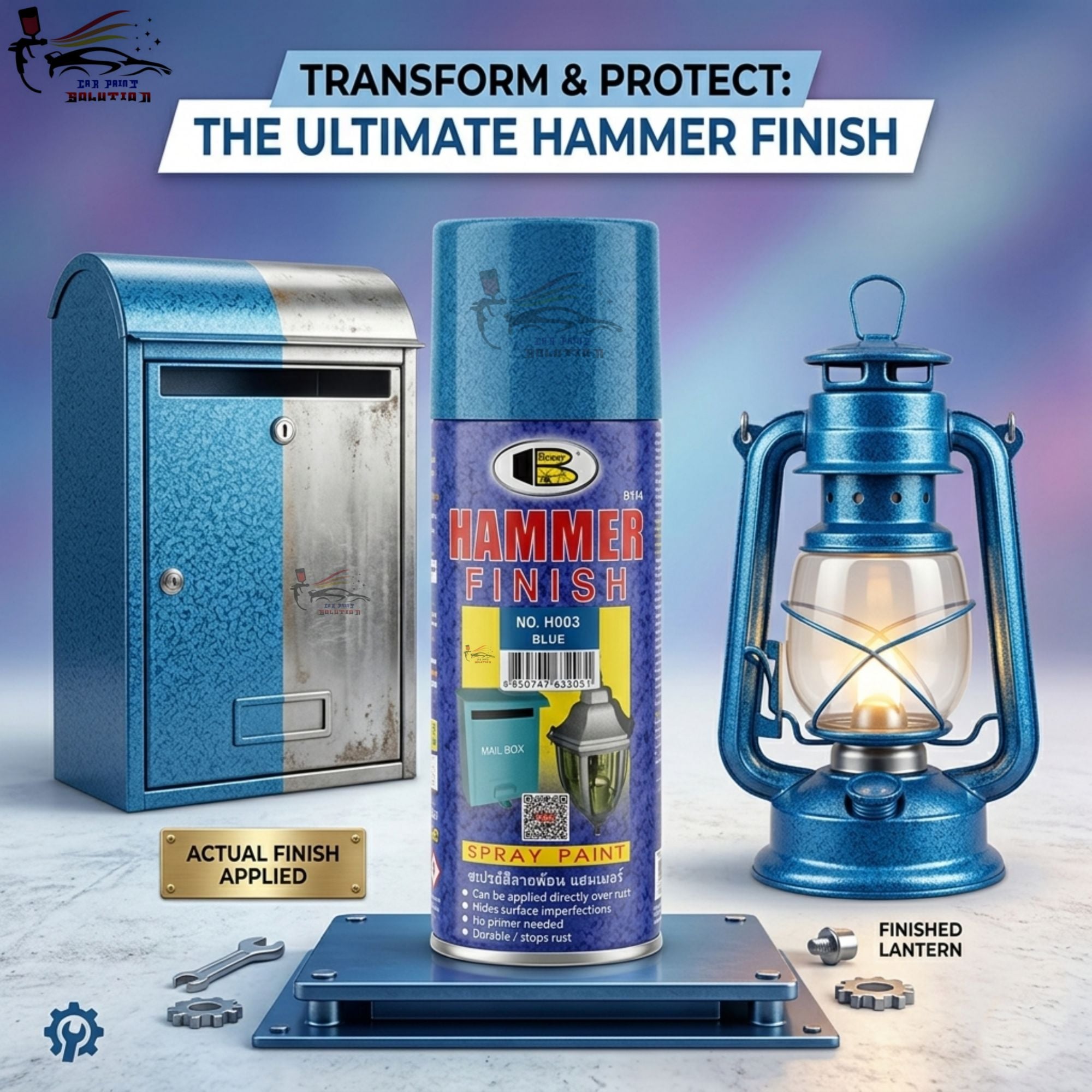 Picture of Bosny Hammer Finish Spray Paint For Painting, Bosny Green/Blue/Silver/Black Hammer Finish Spray Paint, Bosny Hammer Finish, Spray Paint, Paint, Bosny,  Hammer Finish Color, Bosny H001, H002, H003/H004/H005