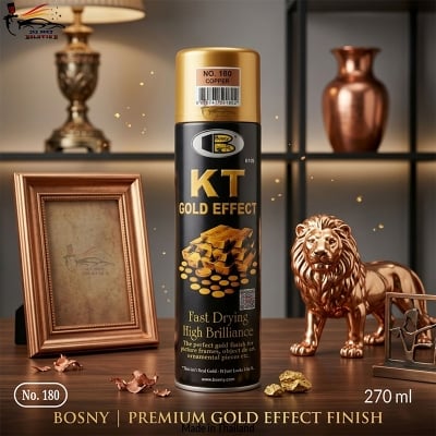 Picture of Bosny KT Gold Effect Spray paint, Bosny 180 KT Gold Effect Spray Paint, Bossy KT Gold Effect 180 Copper Spray Paint, Bosny KT Gold Spray paint, Bosny, KT Gold, Spray Paint, Paint, KT 180