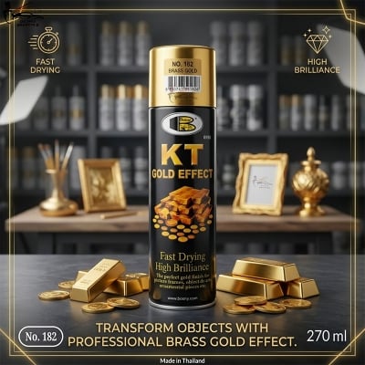 Picture of Bosny KT Gold Effect Spray paint, Bosny 182 KT Gold Effect Spray Paint, Bossy KT Gold Effect 182 Brass Gold Spray Paint, Bosny KT Gold Spray paint, Bosny, KT Gold, Spray Paint, Paint