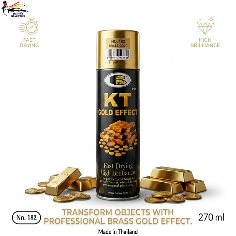 Picture of Bosny KT Gold Effect Spray paint, Bosny 182 KT Gold Effect Spray Paint, Bossy KT Gold Effect 182 Brass Gold Spray Paint, Bosny KT Gold Spray paint, Bosny, KT Gold, Spray Paint, Paint