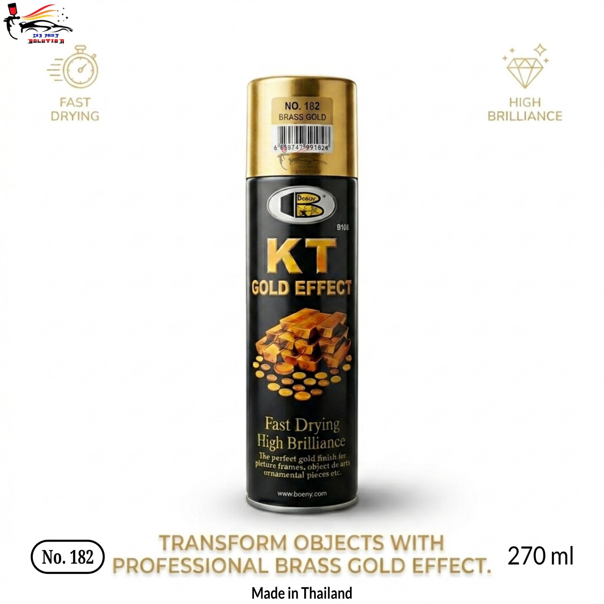 Picture of Bosny KT Gold Effect Spray paint, Bosny 182 KT Gold Effect Spray Paint, Bossy KT Gold Effect 182 Brass Gold Spray Paint, Bosny KT Gold Spray paint, Bosny, KT Gold, Spray Paint, Paint