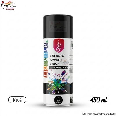 Picture of Florence spray paint Matt Black color, Florence 4 Matt Black spray paint, Florence 4, Spray paint, Florence, Matt Black color spray paint, Paint, Matt Black