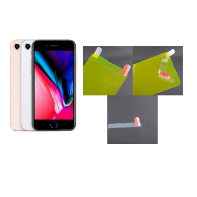 Picture of Apple iPhone 8 Crystal Clear Back Skin (Gel Poly not Glass) 3D Real Transparent Skin Glossy Finish
