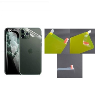 Picture of Apple iPhone 11 Pro Max Crystal Clear Back Skin (Gel Poly not Glass) 3D Real Transparent Skin Glossy Finish