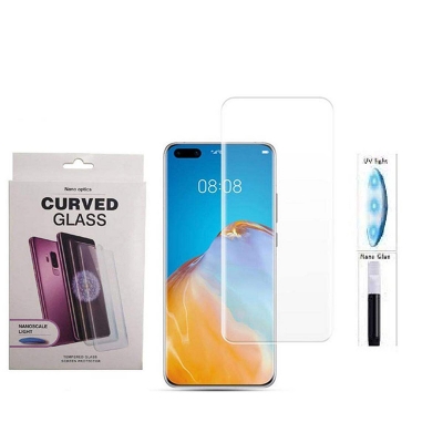 Picture of Huawei  P40 Pro Full HD Curved Edge Liquid UV Tempered Glass Screen Protector