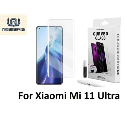 Picture of For Xiaomi Mi 11 Ultra Full HD Curved Edge Liquid UV Tempered Glass Screen Protector