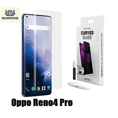 Picture of Oppo Reno4 Pro Full HD Curved Edge Liquid UV Tempered Glass Screen Protector